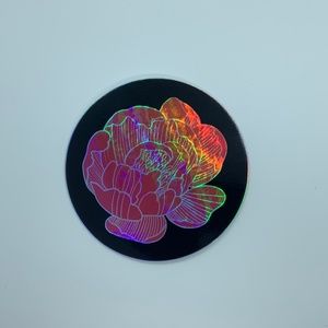 Holographic Round Flower Sticker